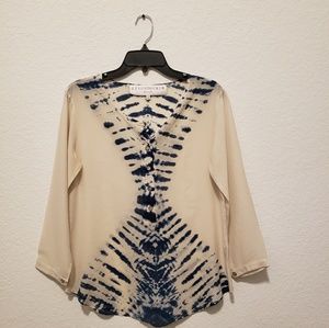 Leyendecker | Tie-dye button down blouse